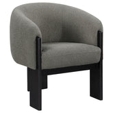 Valdez Boucle Upholstered Barrel Back Accent Chair Beige